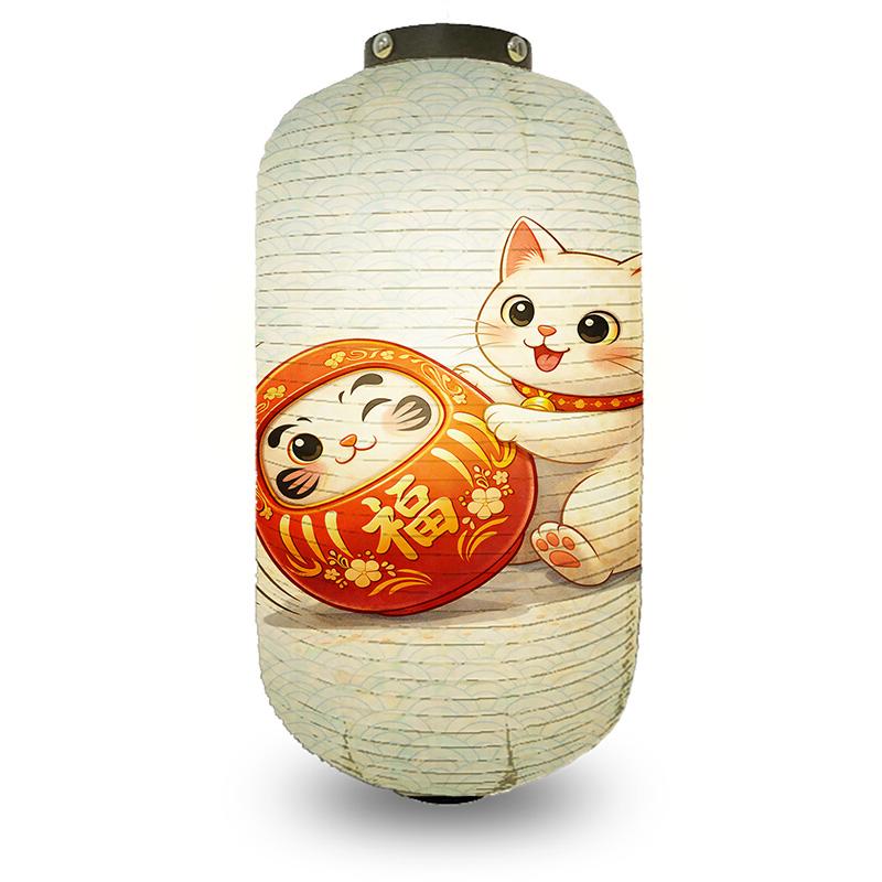 Japanese Maneki-neko Hanging Lantern for Hot Pot Restaurant Bistro Sashimi Cuisine Ramen Sake Lantern Outdoor Festival Decor