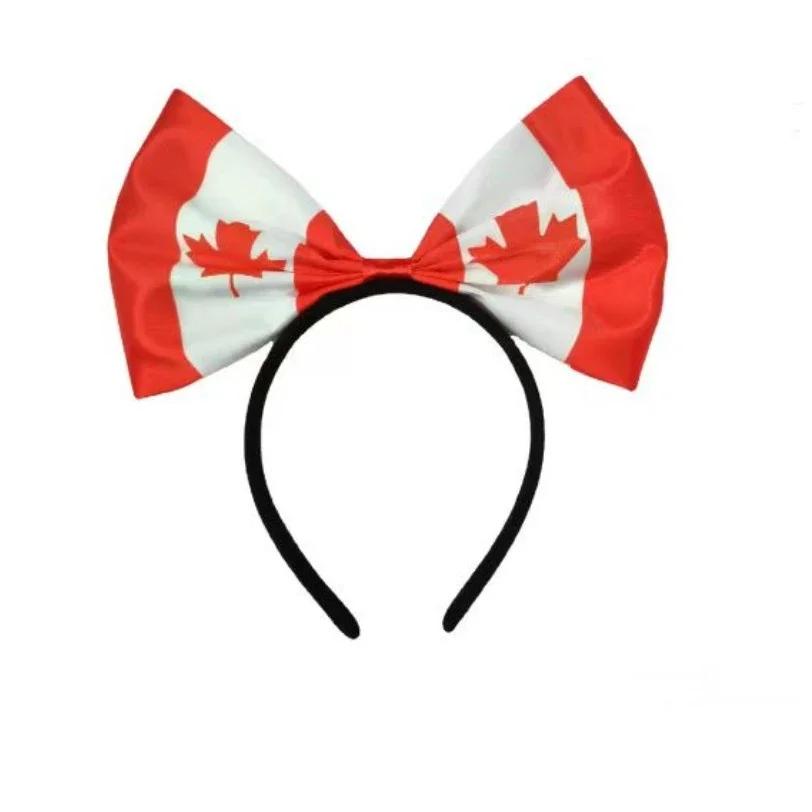 1 Stück Schleifen-Stirnband mit Flaggenmuster Niederlande, Australien, Südkorea, Frankreich, Vereinigte Staaten, Vereinigtes Königreich, Kanada, Italien