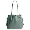 Faye 28 Logo Drawstring Leather Bucket Bag Women Bags Green CV947-IMO4Q