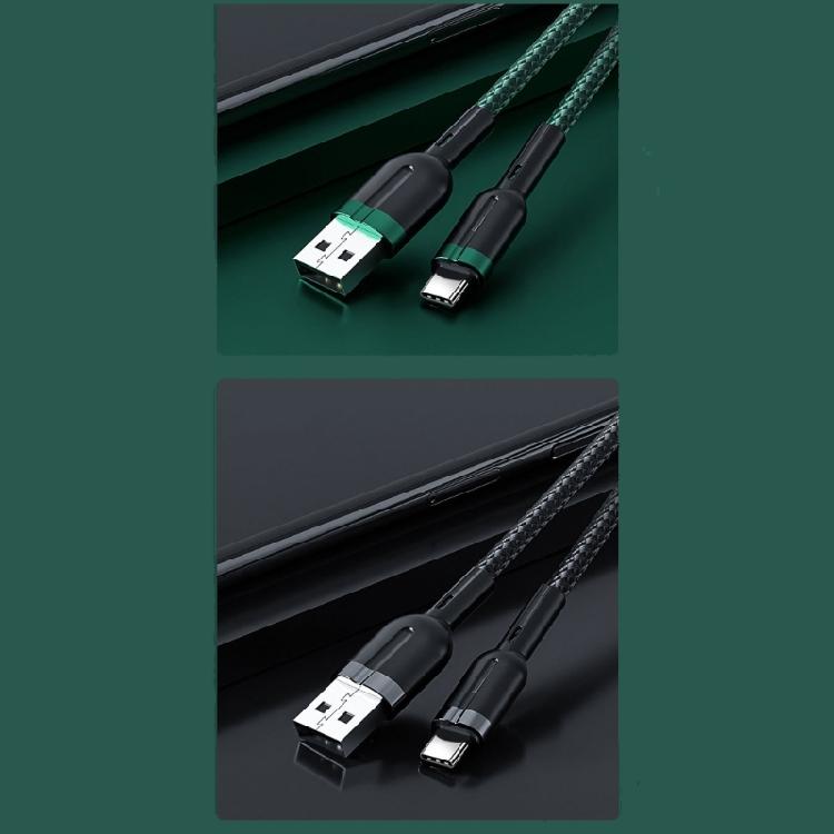 Reinforced Braided USB C Data Cable Equipped With Lighting Function And Auto Stop Charging When Full