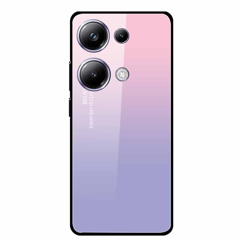 Glass Back Cover For Xiaomi Redmi Note 13 Note13 Pro Case Soft Bumper Hard Tempered Glass Case For Redmi Note 13 Pro Phone Case