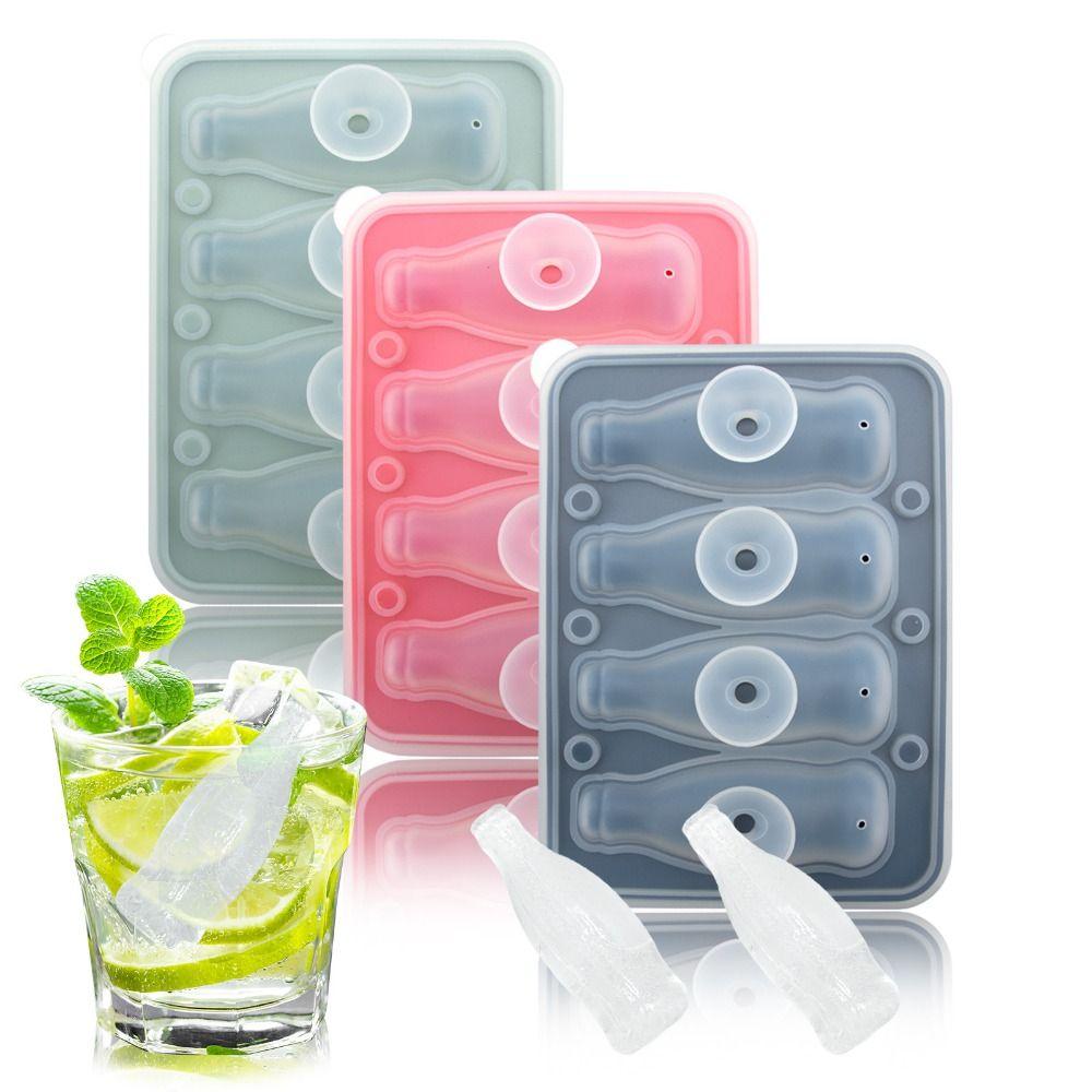 

with Lid Ice Cube Mold 4 Grids Ice Box Maker Gifts Silicone Ice Trays Bar Accessories червоний