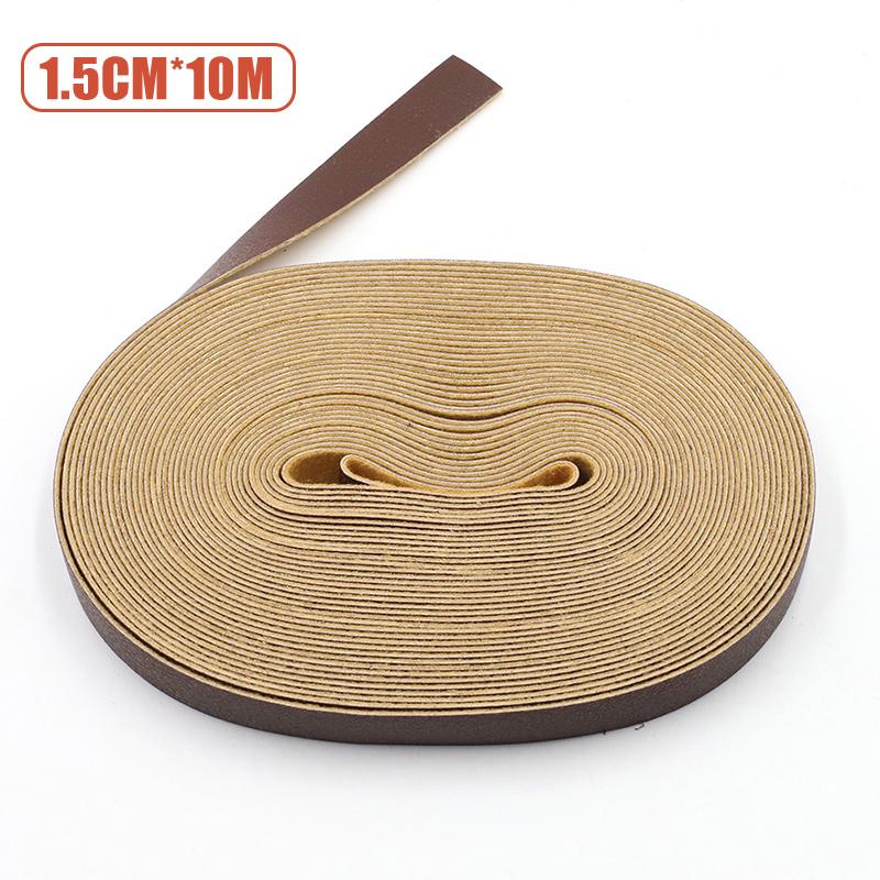 10 Meter 1.5/2cm Wide Durable Sturdy PU Leather Crafts Straps Strips For Leathercrafts Accessory Belt Handle Crafts Making