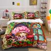 Mehrere Größen Emily E-Erdbeer-Print Weiche Bettbezug Kissenbezug Bettwäsche-Set Kinder Erwachsene Bequemes Bett-Set Einzelbett King Für Geschenke
