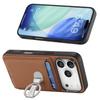 Foldable Ring Holder Vertical Cards Solt Wallet Leather Case For iPhone 17 Pro Max 16 Plus 15 14 13 12 11 17air 16E Bag Cover