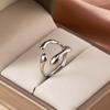 Fashion Silver Color Irregular Open Rings for Women Teens Minimalist Metal  Hollow Adjustable Finger Ring Jewelry Birthday Gifts