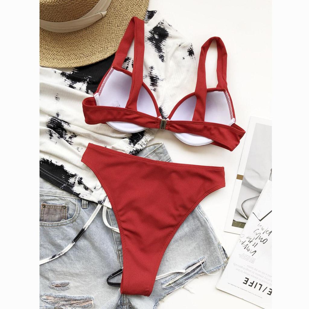 Hohe Taille Bikini Push-Up Badeanzug Weibliche Bikini Set Sexy Frauen Bademode Biquini Badeanzug Badeanzüge Bademode