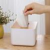 Home Accessory Japanese Style Tissue Box Multi-Function Plastic Paper Box Washable Wooden Cover Tissue Holder Desktop