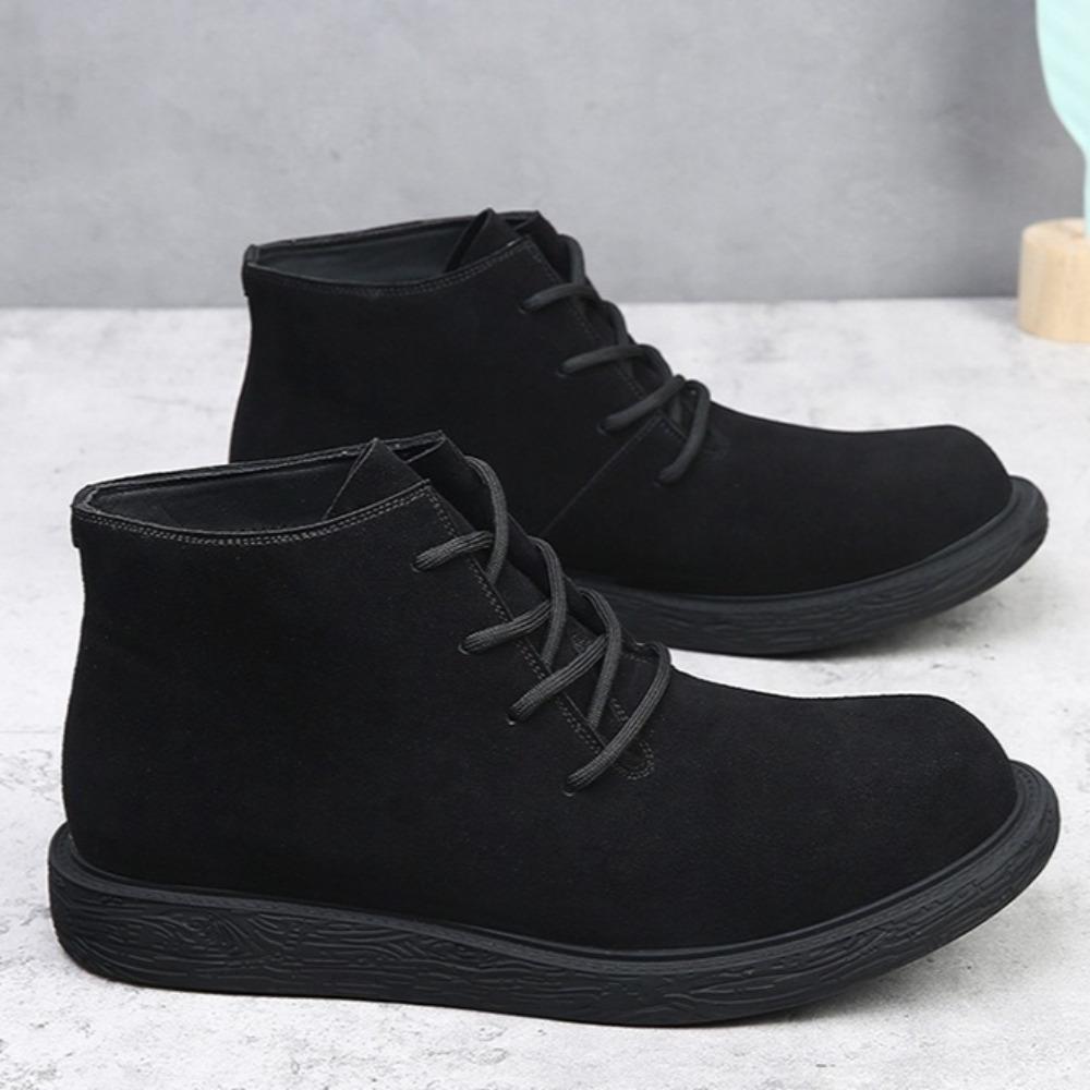 Pánské kotníkové boty Retro Všestranné Britský vítr Pomocné pracovní boty Pravá kůže pro muže Vysoké pánské boty Hovězí semišová kůže
