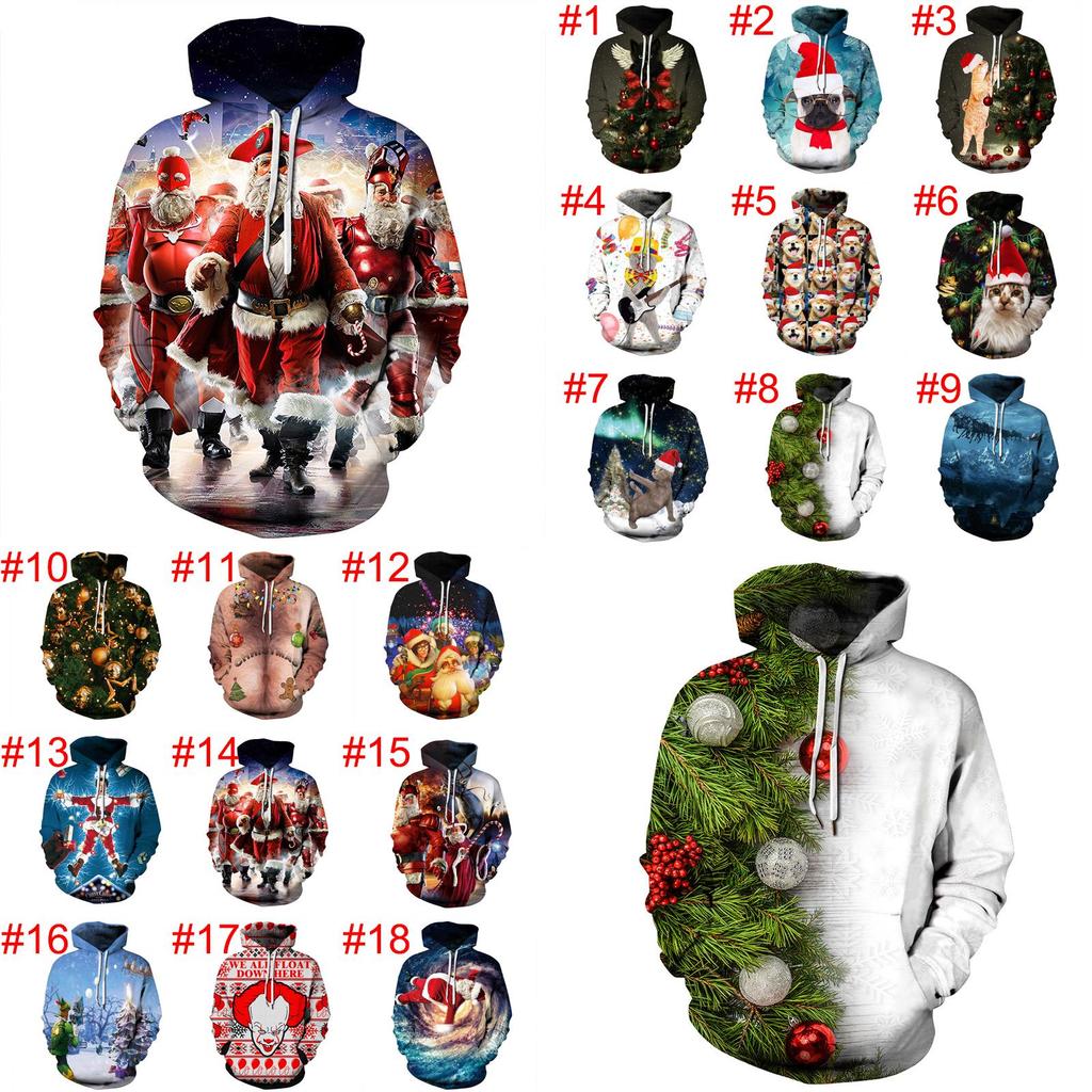 Premium Quality Men Women Christmas 3d Graphic Print Hooded Hoodie Sweatshirt Pullover With Timeless Style