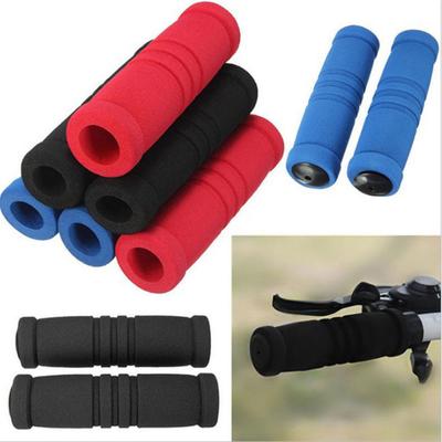1Pair Bike Grips Soft Cover Bicycle Sponge Handbar Cover Memory Cover Plug Cover