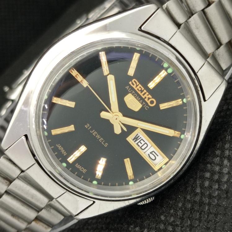 

Б/У винтажные мужские часы SEIKO 5 AUTOMATIC 7S36A из Японии, черные, 608a-a315114-9 SKU608a-a315114