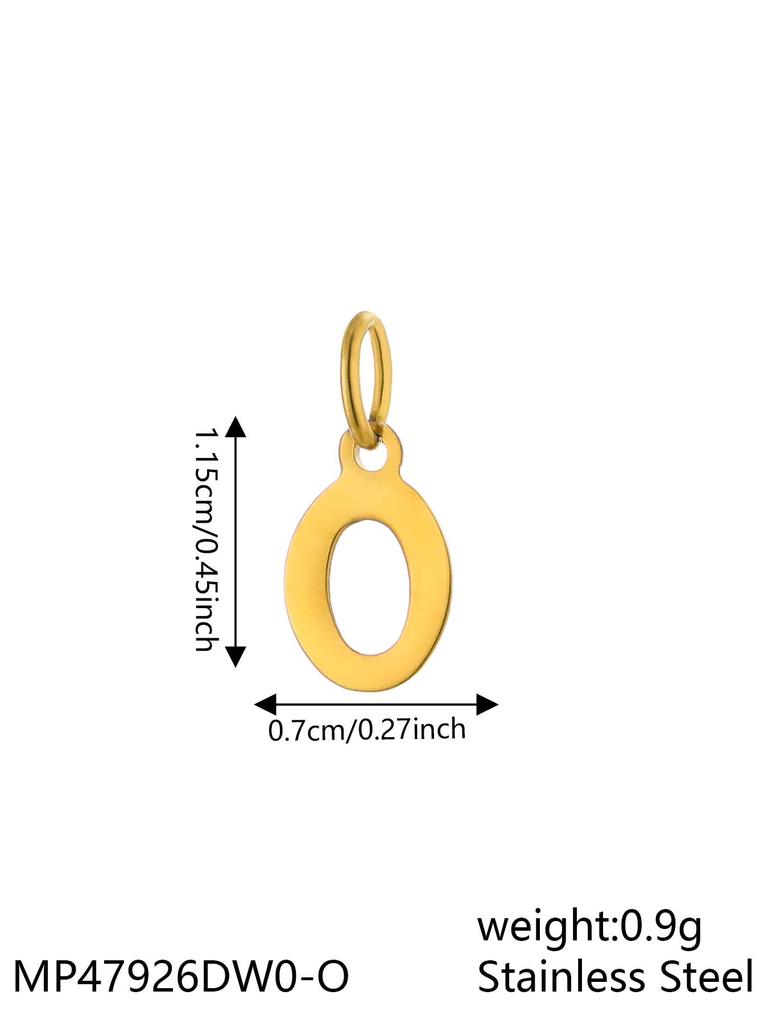 CARLIDANA INS New Fashion Initial Charm Stainless Steel 18K Gold Plated Letter Pendant Alphabet Necklace for DIY Jewelry