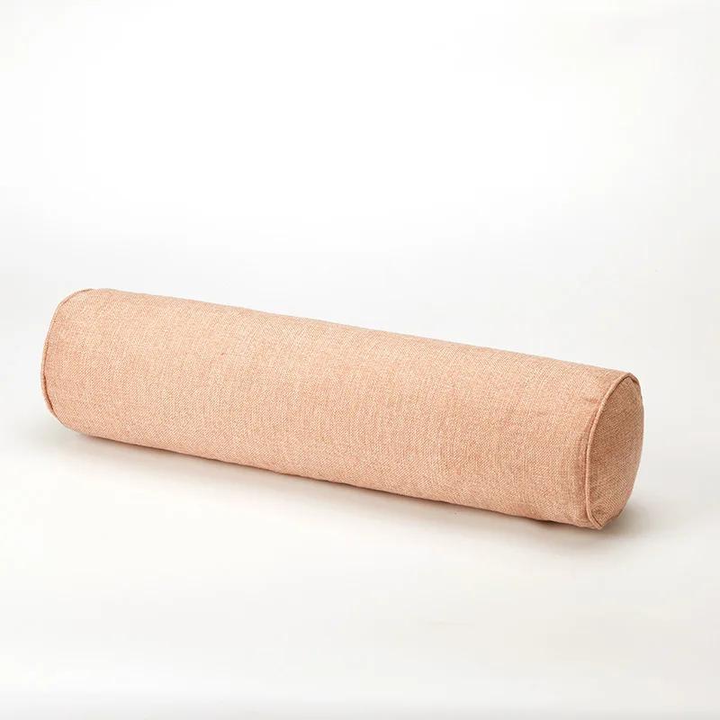 Solid Color Round Removable Washable Lumber Cushion Pillow Bed Roll Cushion Head Leg Back Support Light Travel Column Pillow