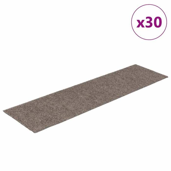 VidaXL Self-adhesive Stair Treads 30 Pieces 76 X 20 Cm Beige Rectangular 3365730