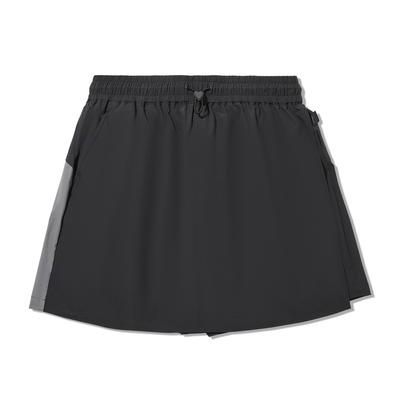 Li Ning X Taka Sha Collaboration Loose Simple Color Block Versatile Elastic Mid Waist Casual Shorts Women Shorts Dark-Night-Black ASKV316-3