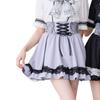 [Yumetenbo] Landmine Clothing [Dear My Love] Women's Chain Lace-Up Frill Skirt 534454 Gray Yumetenbo