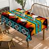 Eine Stammes-Geometrie-Muster-Tischdecke - rechteckige Polyester-Tischdecke, mit kräftigen Mustern im westlichen Stil