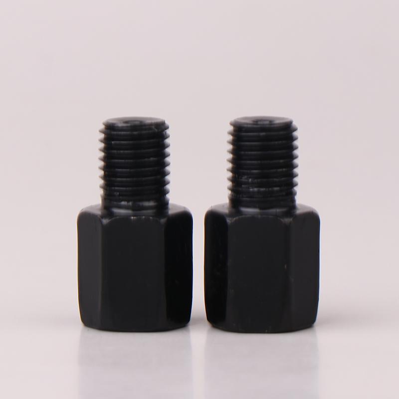 2Pcs Motorcycle Rearview Mirrors Conversion Black Mirror Adapters M10 10Mm M8 8Mm Bolt Clockwise Anti-Clock Right Left Thread