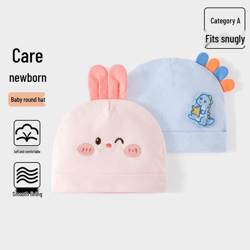 Newborn Vernix Cap - Fontanelle Protection, Pure Cotton, 0-3 Months, All-Season Baby Hat