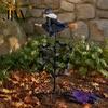 Spinning Garden Stakes for Outside Witch Wind Spinner, Halloween Resin Statue Stake, Spooky Bats Decorative Yard Fall And Spinner Outdoor Art