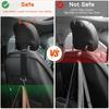 2Pcs Car Seat Back Headrest Hooks Hanger Holder Hook For Bag Purse Cloth Grocery