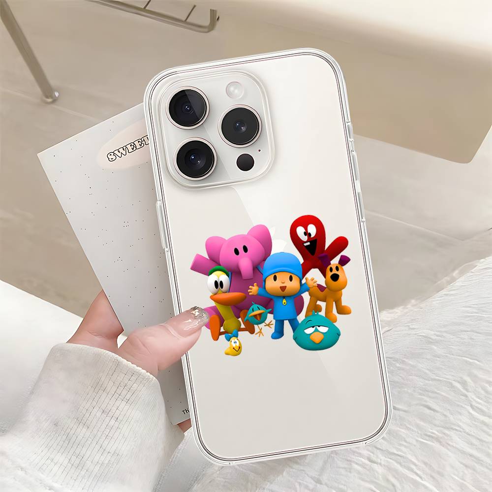 Süße P-POCOYO Handyhülle Für Iphone17 16 15 11 13 14 Pro Max 7 8 Plus X Xr Xs Max Se2020 12mini Transparente Abdeckung