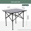 ZISIZ Portable Foldable Camping Table and Moon Chair Set