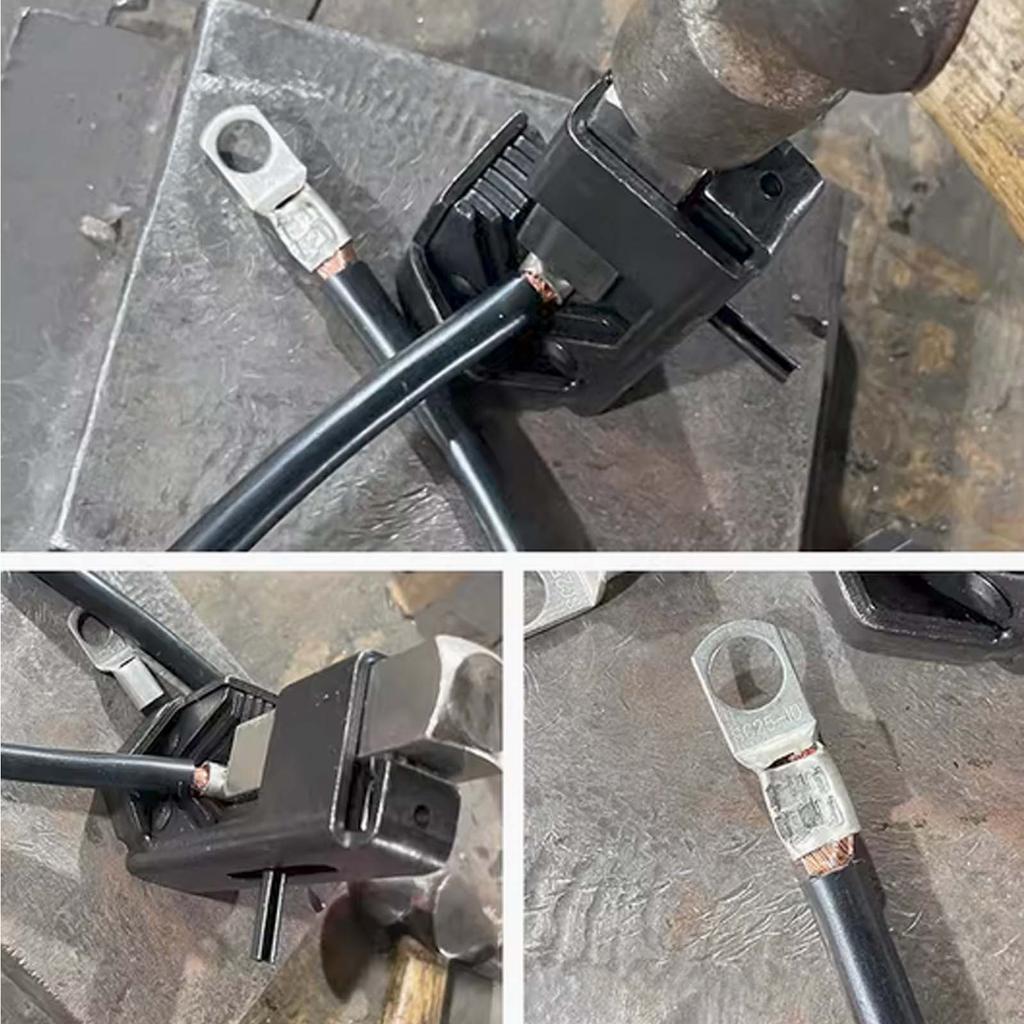 Professional Crimping Tool Pliers, Hammer Lug Crimper Tool for Battery Welding Cables, Suitable for 3-70mm 2 Wiring Lug