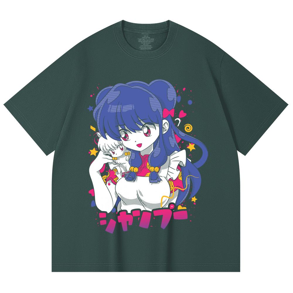 230 Gsm 100% Cotton Ranma 12 V3 Shampoo Print Unisex Heavy Cotton T Shirt