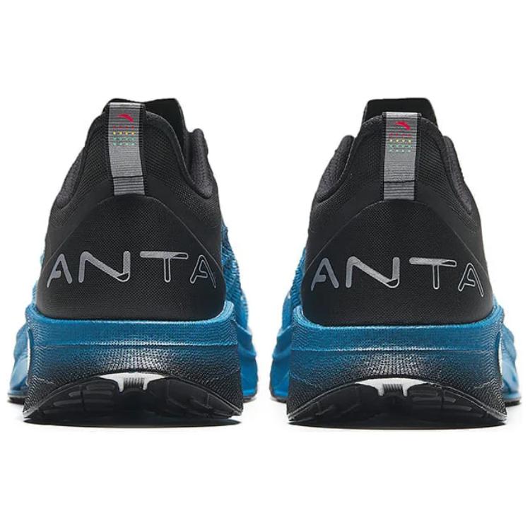 Anta Mach 3.0 Shock Absorbing Non-Slip Low-Top Casual Running Shoes Men Sneakers Black Blue 812335583-4