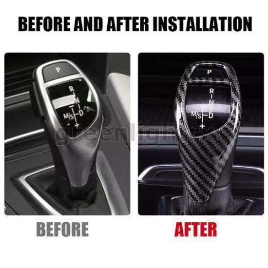 Carbon Fiber Gear Shift Knob Cover For Trim BMW 3 5 Series F30 F20 F34 F10 F11