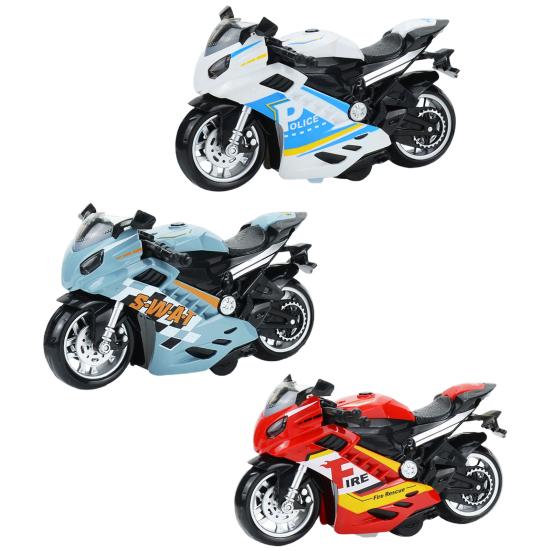 Children Motorcycle Toy Great Detail Lighting Sound Effects Inertial High Simulation