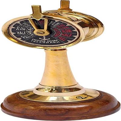 Telégrafo hecho a mano de latón, telescopios marítimos Vintage coleccionables de madera