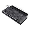 Retro Typewriter Keyboard BT Punk Round Keycap Metal Frame Wireless Mechanical Keyboard for Tablet Computer Phone Black