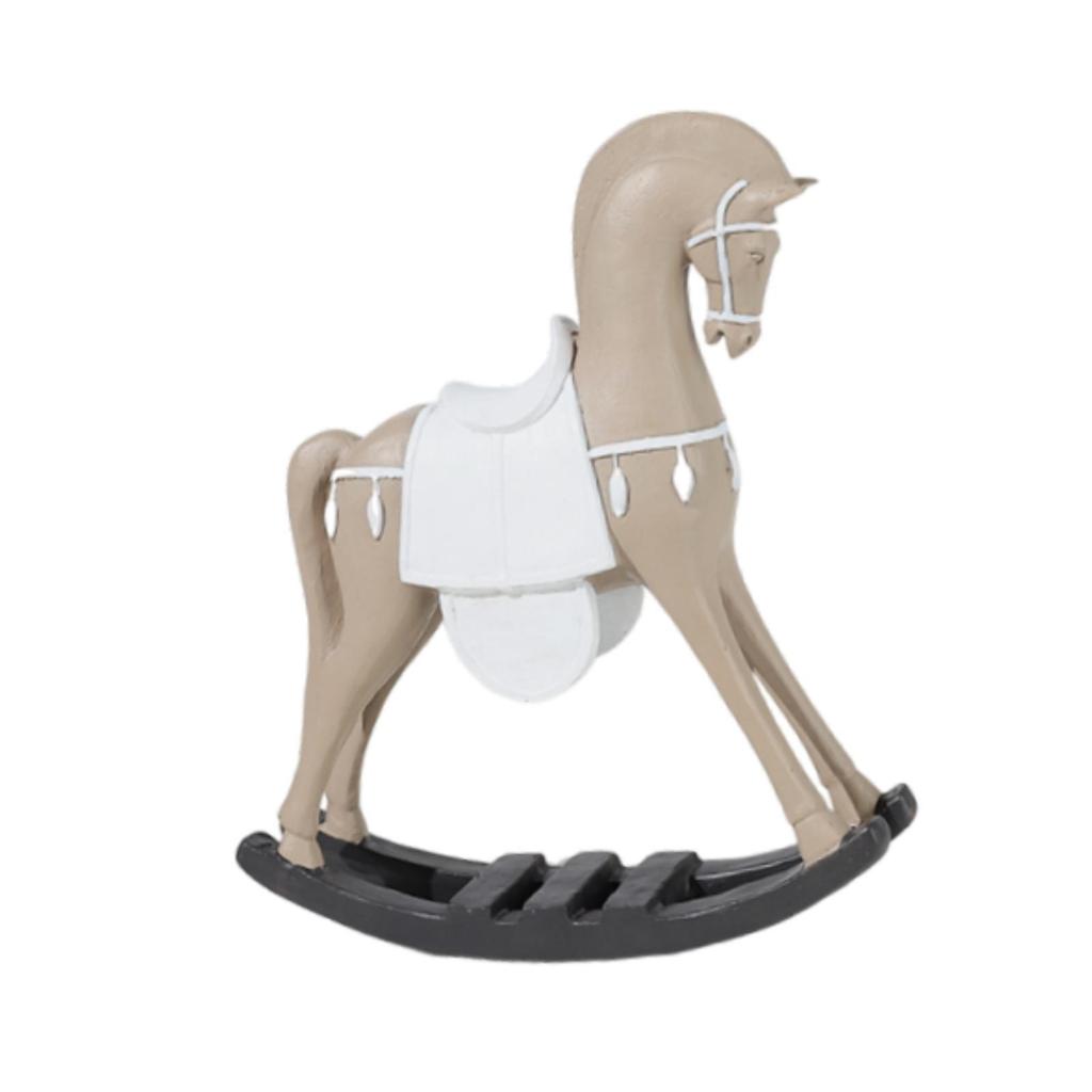 Rocking Horse Ornament Horse Figurine Desktop Animal Statue Decoration for Centerpiece TV Stand Multifunctional Portable Fashion