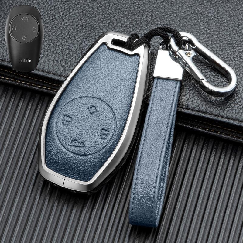 Leather Alloy Full Coverage Key Shell for Leapmotor T03/C11/C01/S01