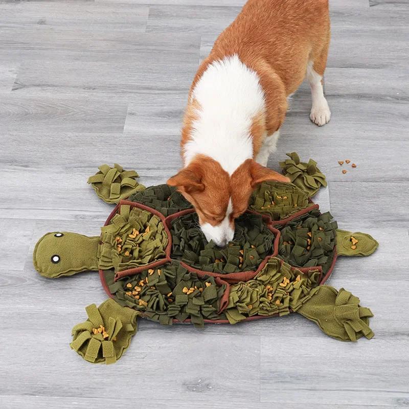 Dog Snuffle Mat Tortoise Shape Pet Slow Feeding Pad Pet Sniffing Mat Pet Toys Release Stress Toys Gift for Dogs Dog Training