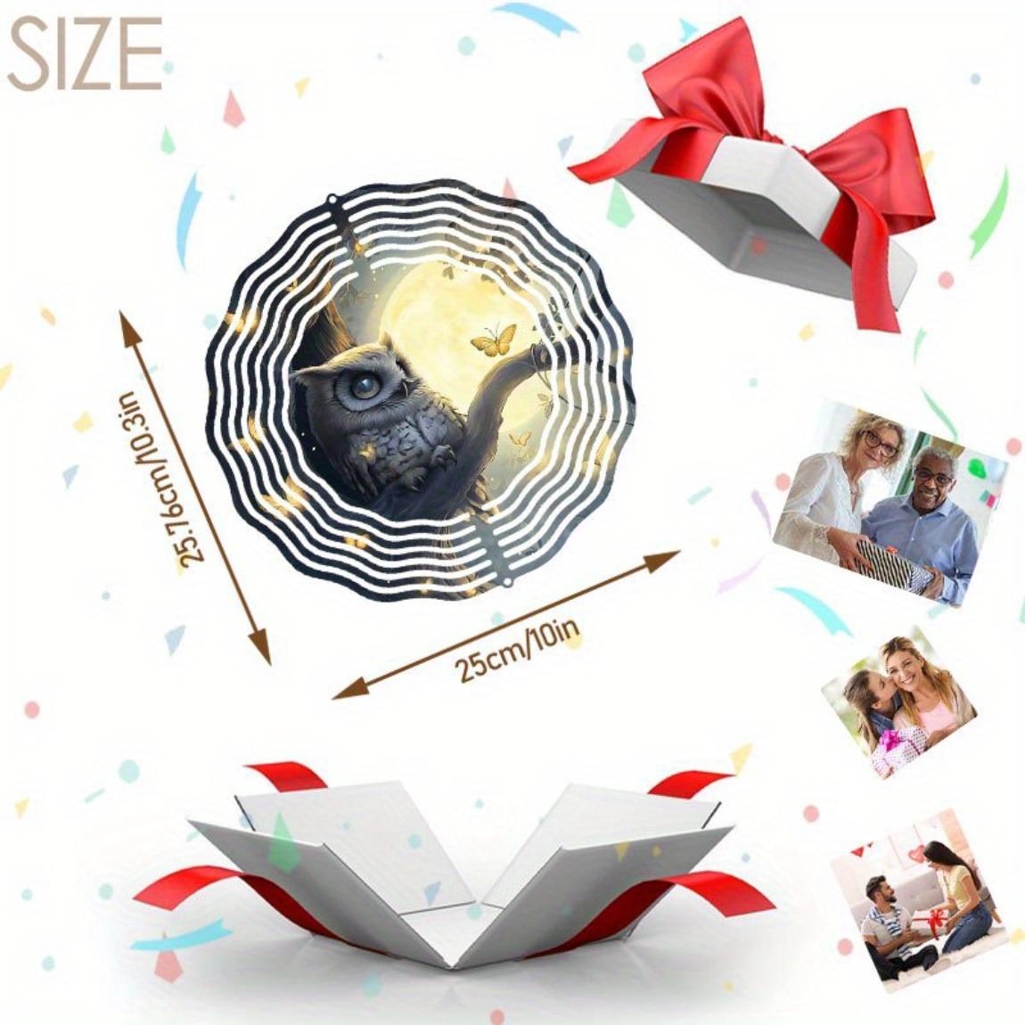 

Металлический ветряной спиннер в виде совы с бабочками для сада, патио, двора, уличного декора. Не требует батареек. Подвесное искусство