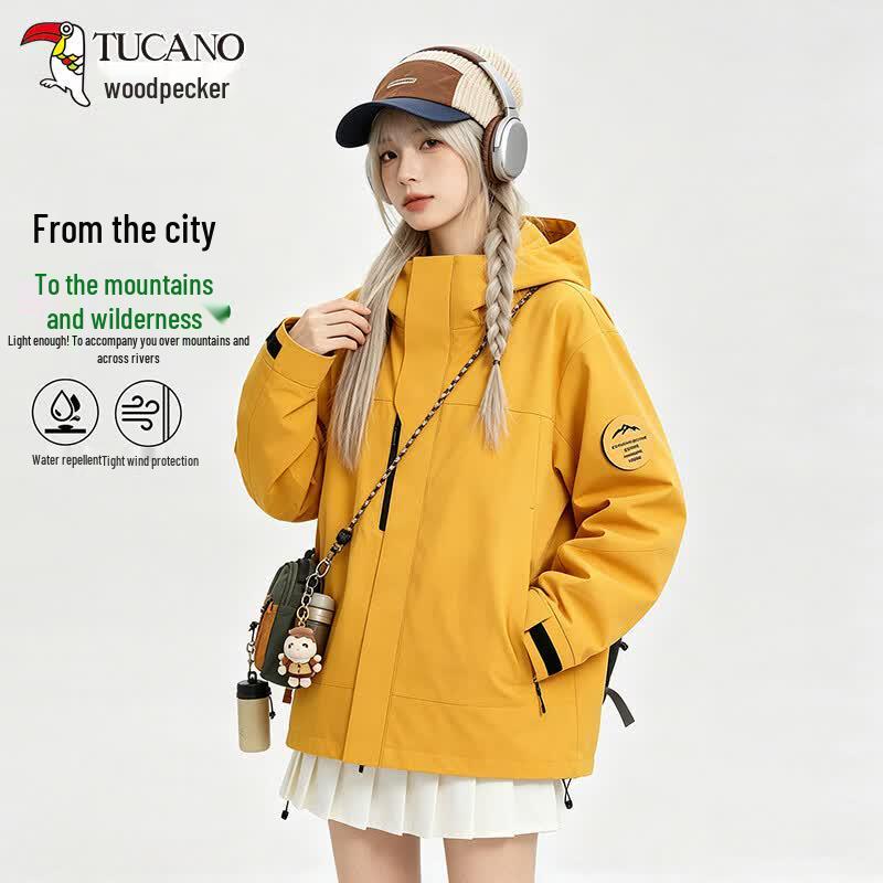 TUCANO Women's Outdoor Windproof Waterproof Hooded Jacket