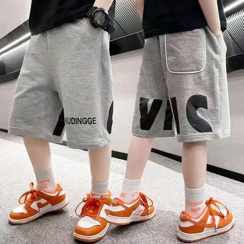 Boys' Summer Thin Sports Pants, Medium To Large Children's Mid Waist Sports Shorts