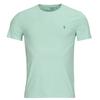 Polo Solid Color Crew Neck Fitted Short Sleeve T-Shirt Men Tops Green 710671438-361