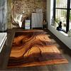 Realistic 3D Wooden Texture Pattern Carpet, Rustic Home Decor Rug Suitable for Use As an Anti-slip for Living Room Bedroom Sofas