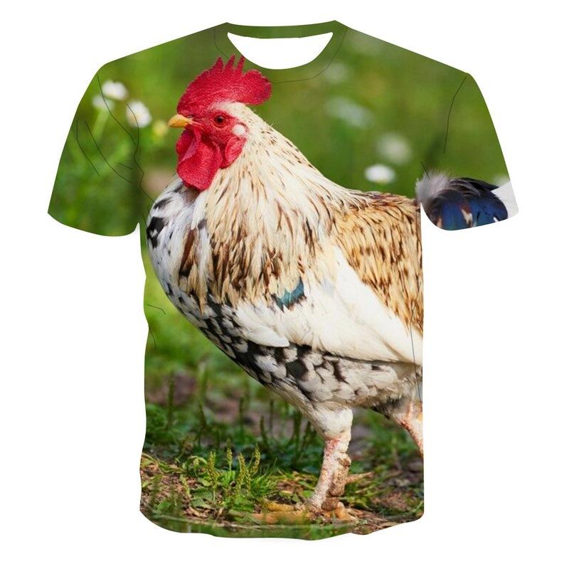 Beautiful Parrot Print Summer Short Sleeve Shirt Men's Children's T-shirt Fashion 3d Bird Pattern Round Neck Top Street Clothing