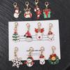 Christmas Keychains Pendants Mixed DIY Jewelry Making Set Women Kids Handmade Earrings Necklaces Bracelets Craft Party Supplies