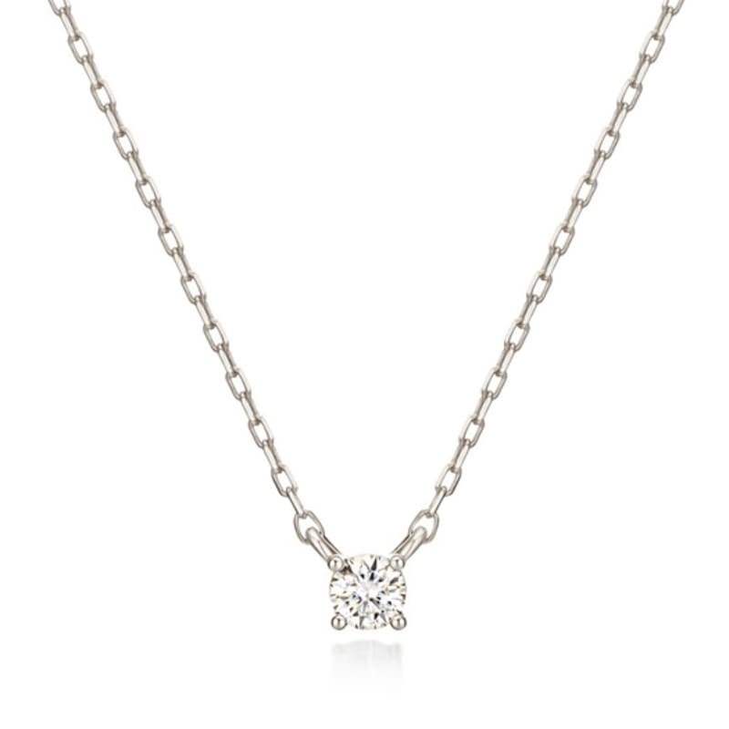 PAIGEFLYNN JEWELRY [Silver 925] Moissanite Brill 0.1 Carat Necklace