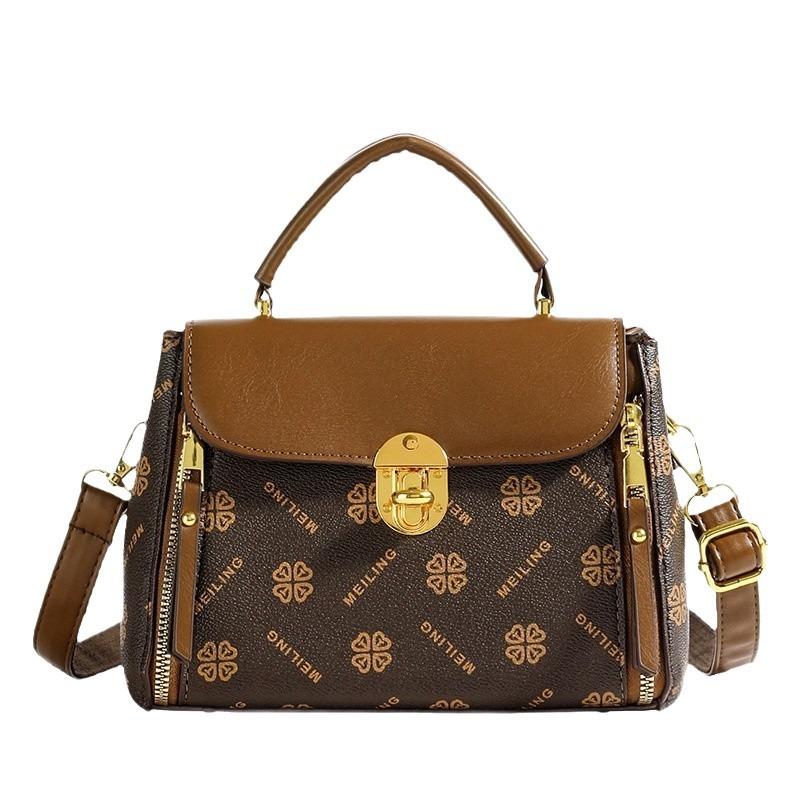 

Letter Printing Handbag Bag Women s Small Square Bag New High-end Exquisite Shoulder Messenger Bag