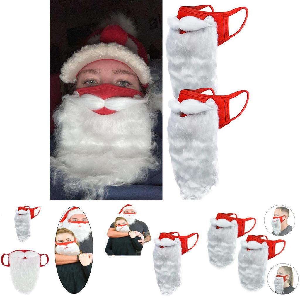 Soft And Breathable Adult Unisex Funny Santa Claus Beard For Xmas Cosplay