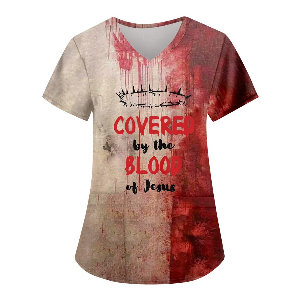 Dámské topy s krátkým rukávem volné topy velké velikosti ležérní topy s výstřihem do V krátký rukáv ležérní letní trička Dámské topy trička Pracovní oblečení