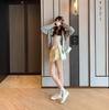 2025 spring new soft girl pure love ballet shoes satin pearl ribbon casual sports training shoes women